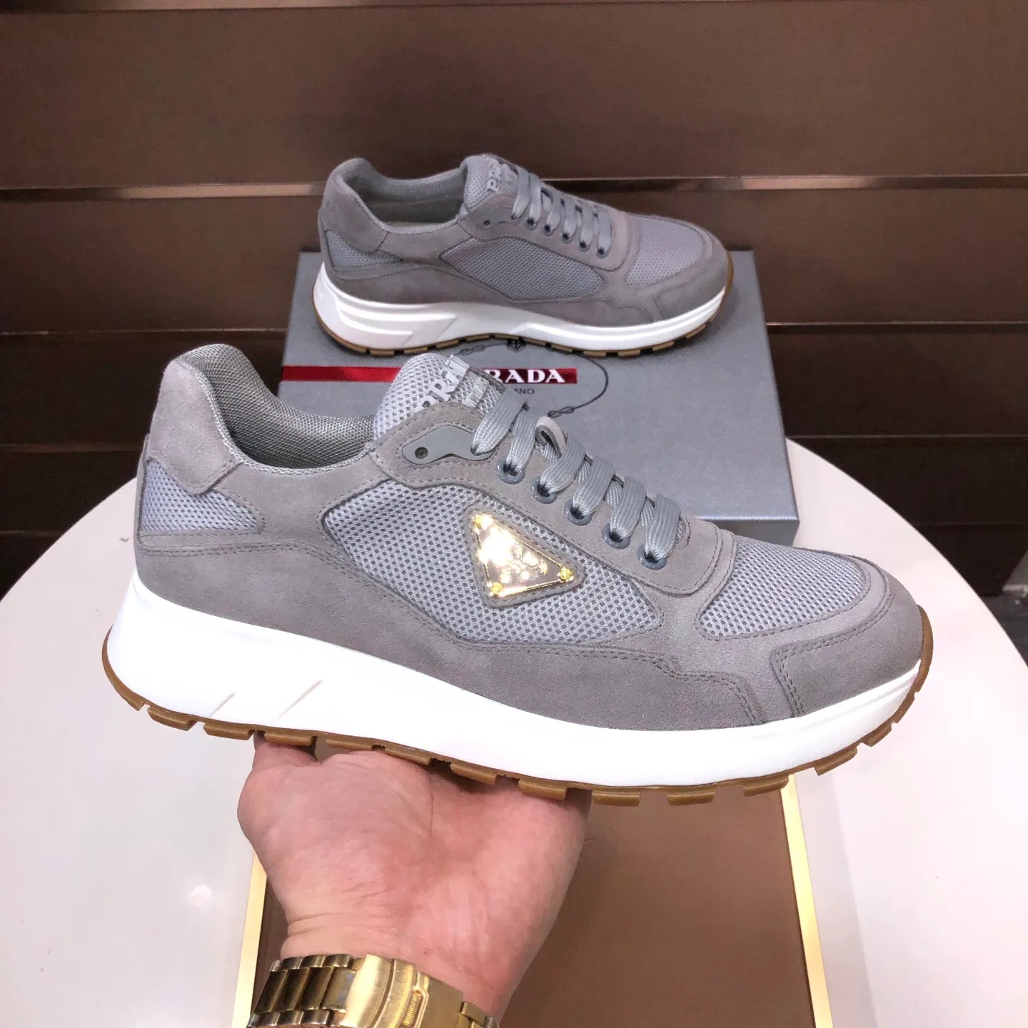 Men's shoes 💰580💰 [PRADA] Top-quality original items, new seasonal styles, high-quality original items, top-level imported calfskin and original imported glue, imported cowhide lining with original cowhide feet, original outsole! Quality guaranteed! Code 38-45 (45 customized)